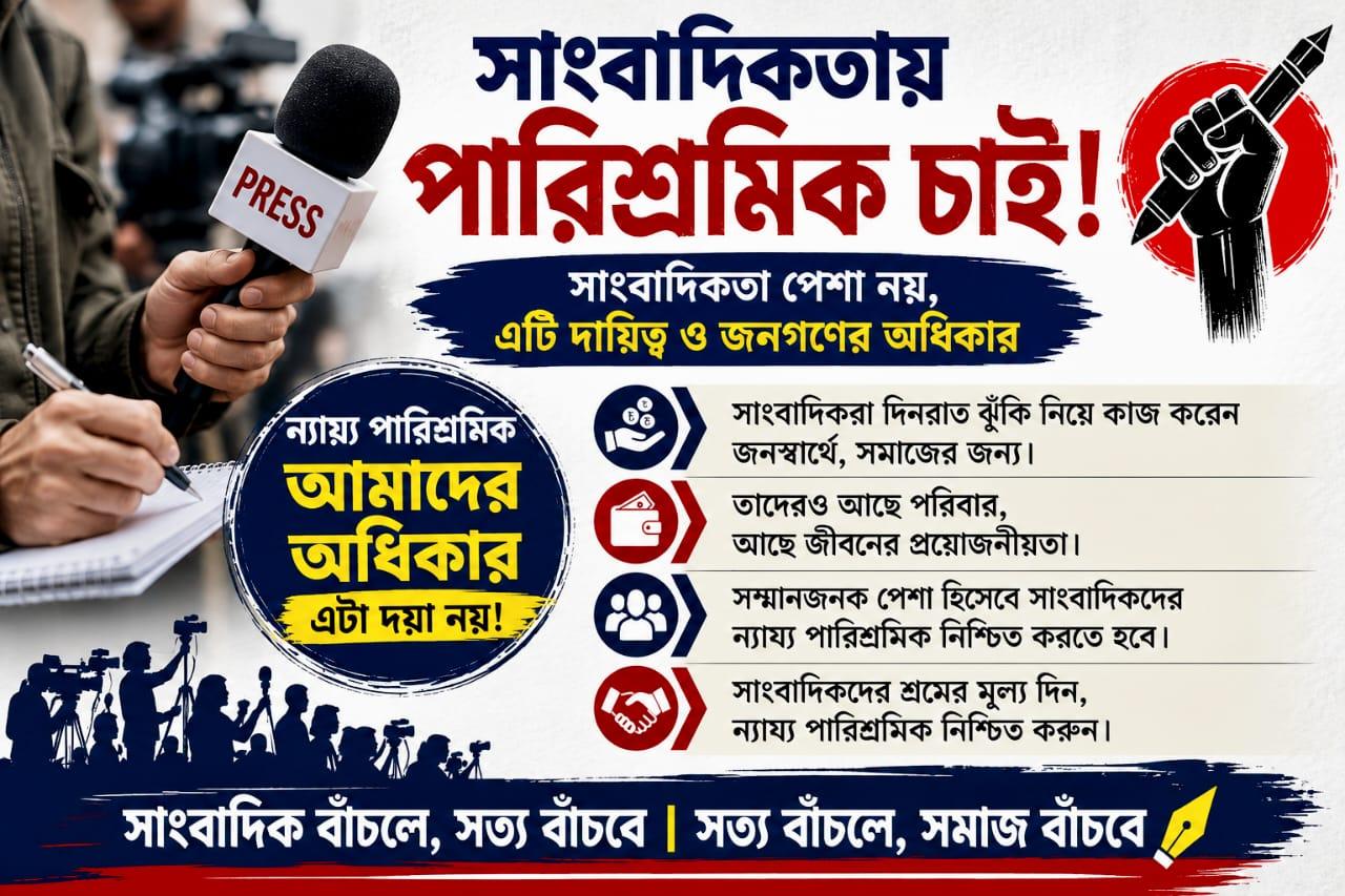 শুধু দায়িত্বের কথা নয়, সাংবাদিকের ন্যায্য পারিশ্রমিকের কথাও বলুন