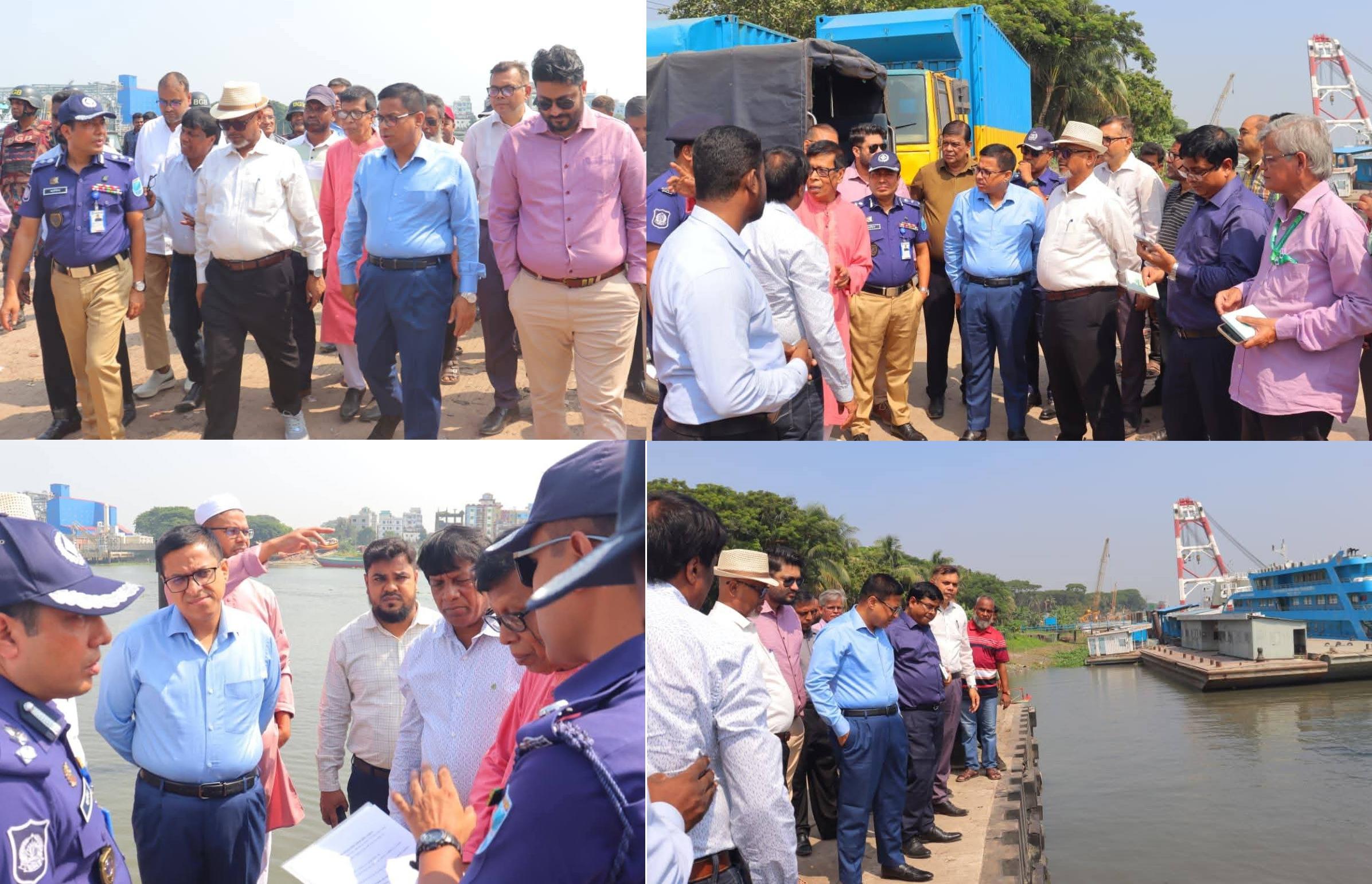 নারায়ণগঞ্জে প্রতিমা বিসর্জন ঘিরে ৫ নম্বর ঘাট পরিদর্শনে জেলা প্রশাসক