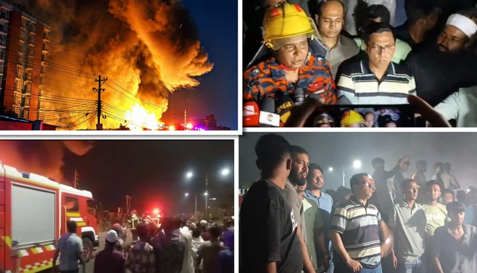 ফতুল্লার কায়েমপুরে ভয়াবহ আগুন ডিসির তদারকিতে এখন নিয়ন্ত্রণে, ঘটনাস্থল পরিদর্শনে ডিসি মোঃ রায়হান কবির