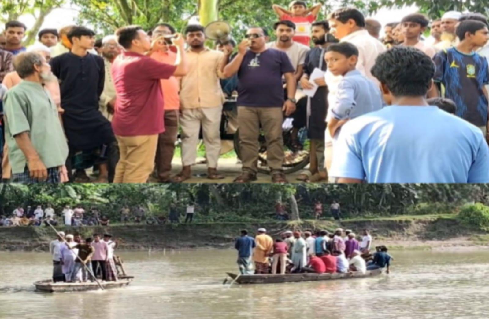 ব্রহ্মপুত্রে টেকসই ব্রিজের দাবি: কটিয়াদী-মনোহরদী সীমানায় গণস্বাক্ষর কর্মসূচি